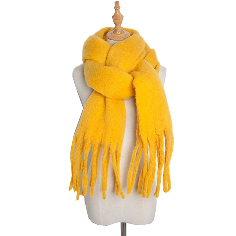 Women's Plain Knitted Large Scarf and Shawl