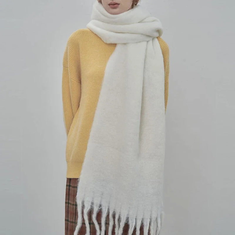 Women's Plain Knitted Large Scarf and Shawl