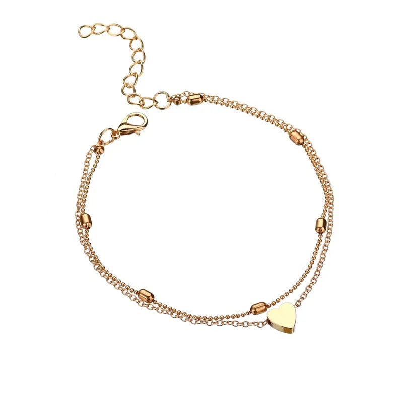 Heart Double Anklet