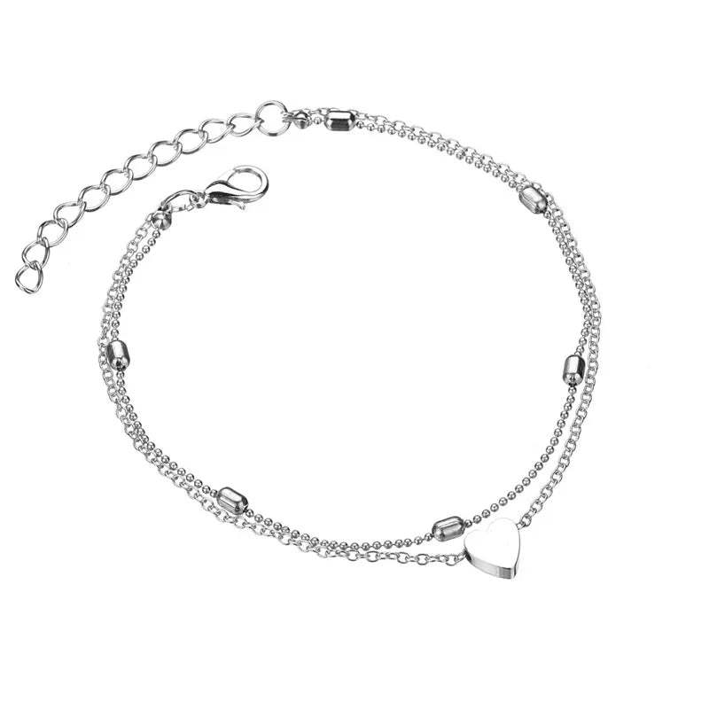 Heart Double Anklet