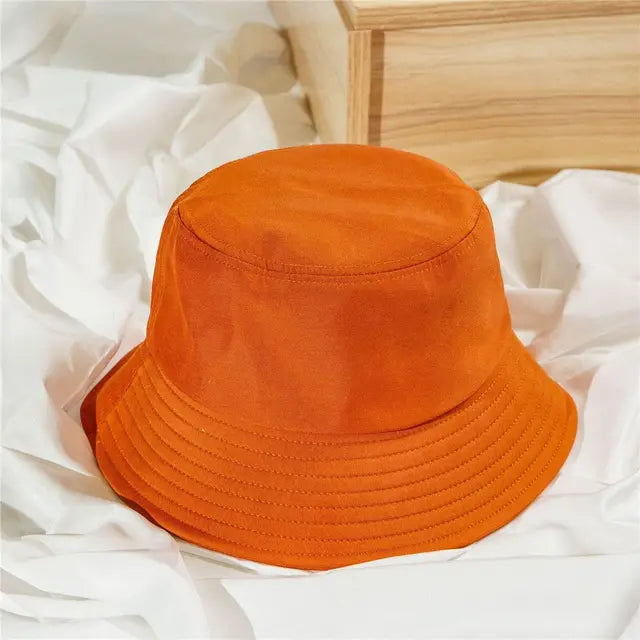 Unisex Cotton Foldable Summer Bucket Hat - Outdoor Sunscreen Beach Cap