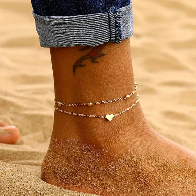 Heart Double Anklet