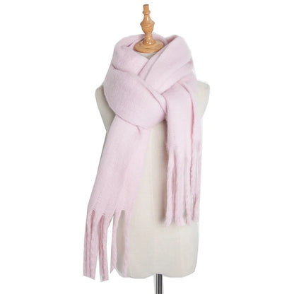 Women's Plain Knitted Large Scarf and Shawl