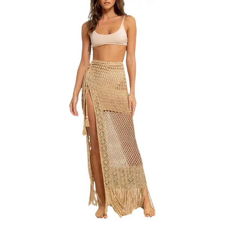 Women's Sarong Beach Skirt with Tassel