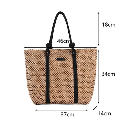 Women's Straw Shopper Beach Bag