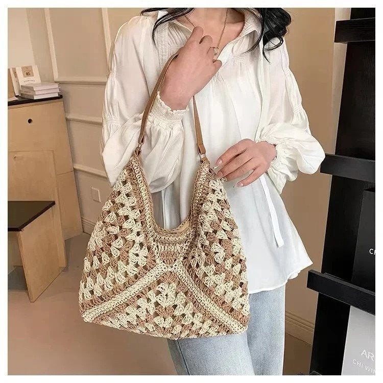 Top Handle Bag Straw Shoulder Bag